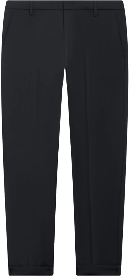Dondup Trousers Nero Lana Zwart