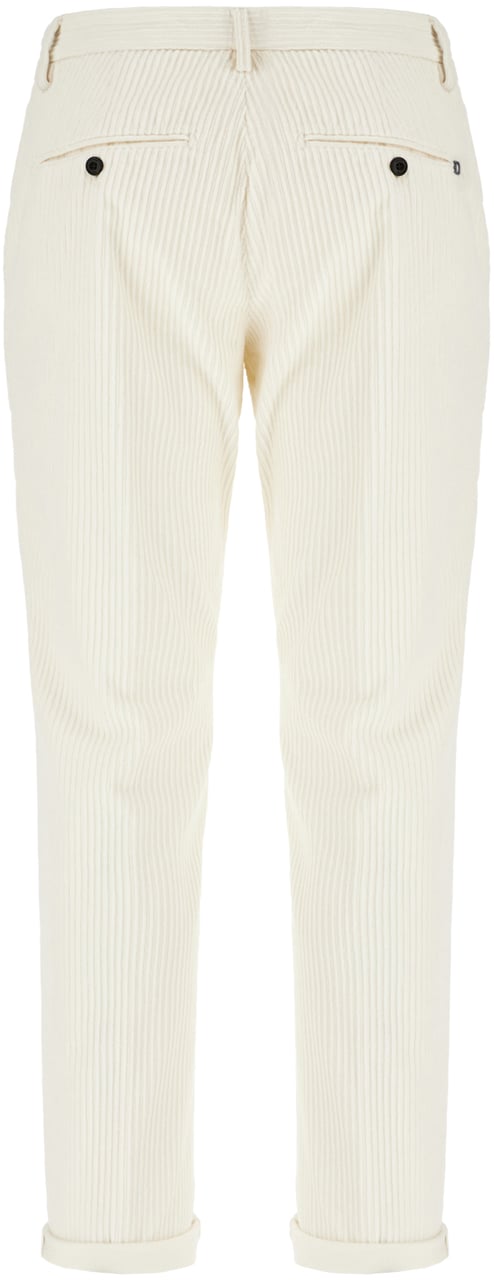 Dondup Dondup Ivory corduroy pants Neutraal