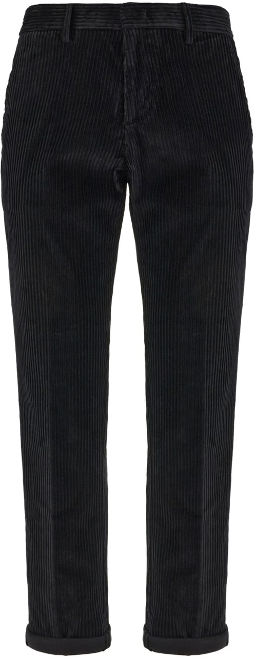 Dondup Dondup Black corduroy pants Zwart