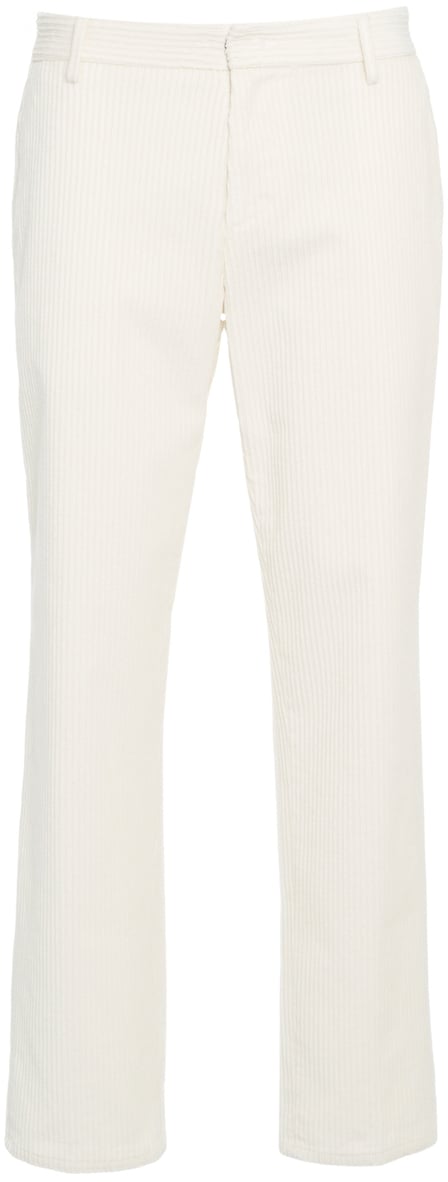Dondup Pantaloni in velluto a coste Wit