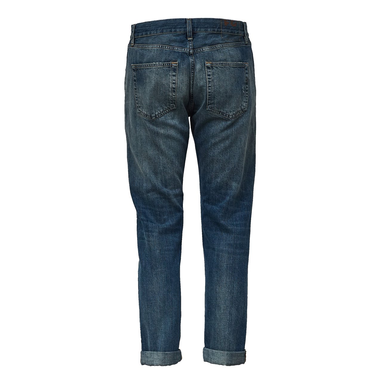 Dondup Icon Relax Regular Fit Jeans in 12.5 Oz Cross Rigid Denim Grijs