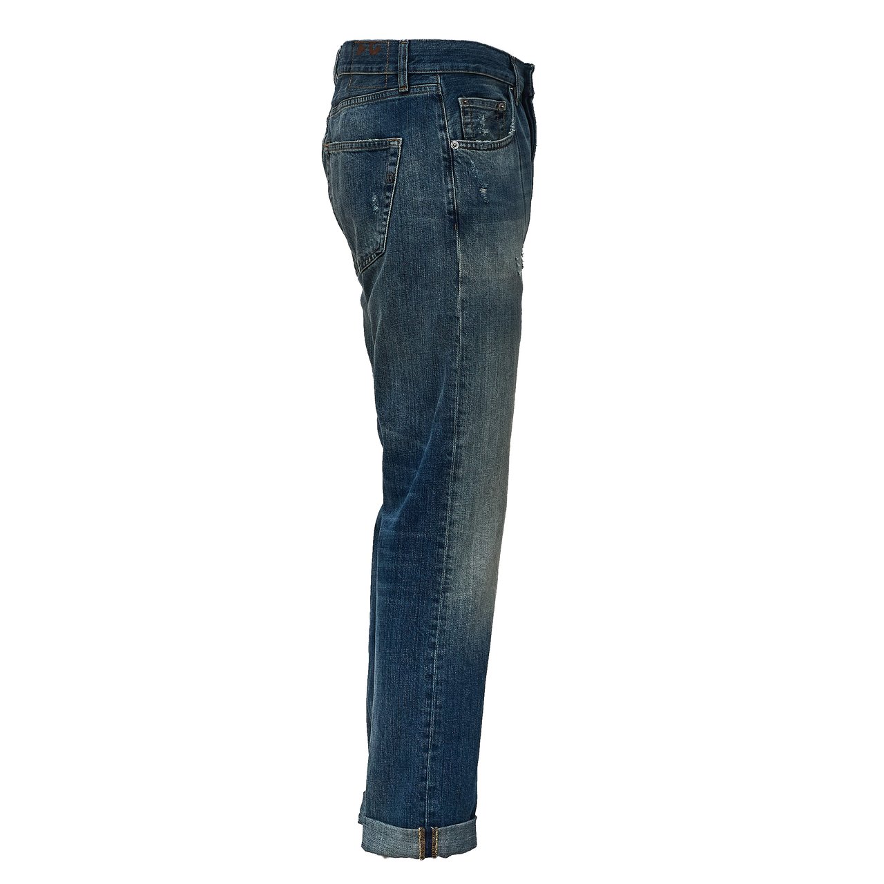Dondup Icon Relax Regular Fit Jeans in 12.5 Oz Cross Rigid Denim Grijs