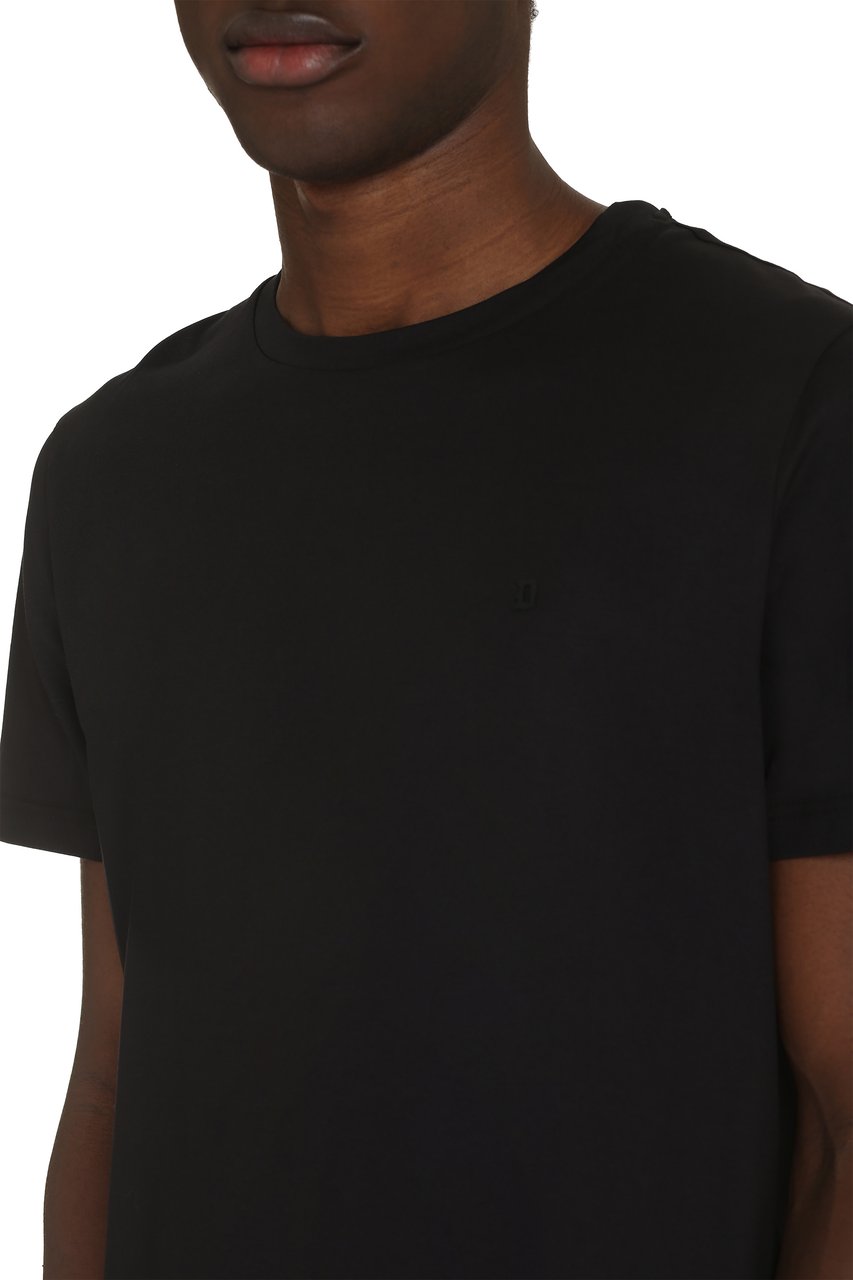 Dondup Cotton crew-neck T-shirt Zwart