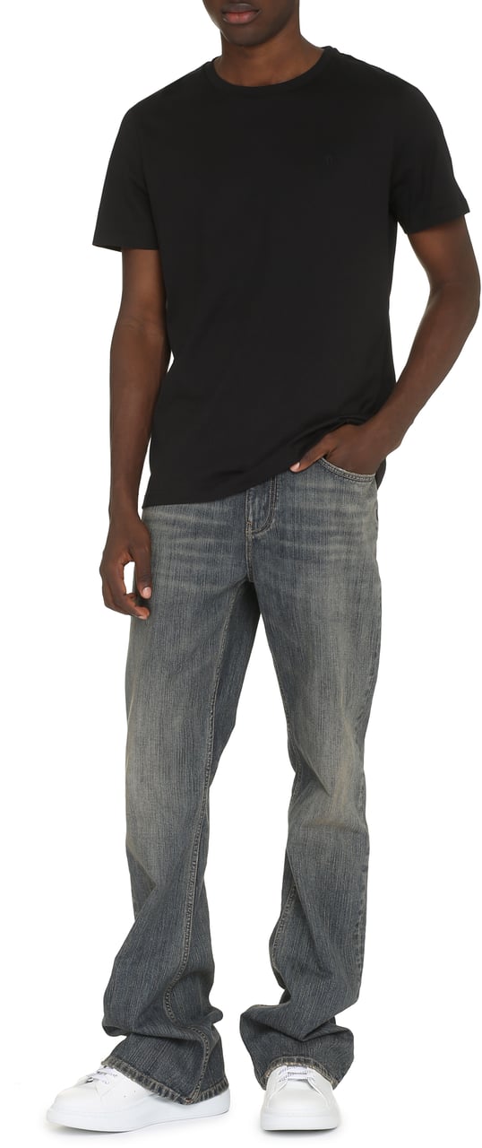 Dondup Cotton crew-neck T-shirt Zwart