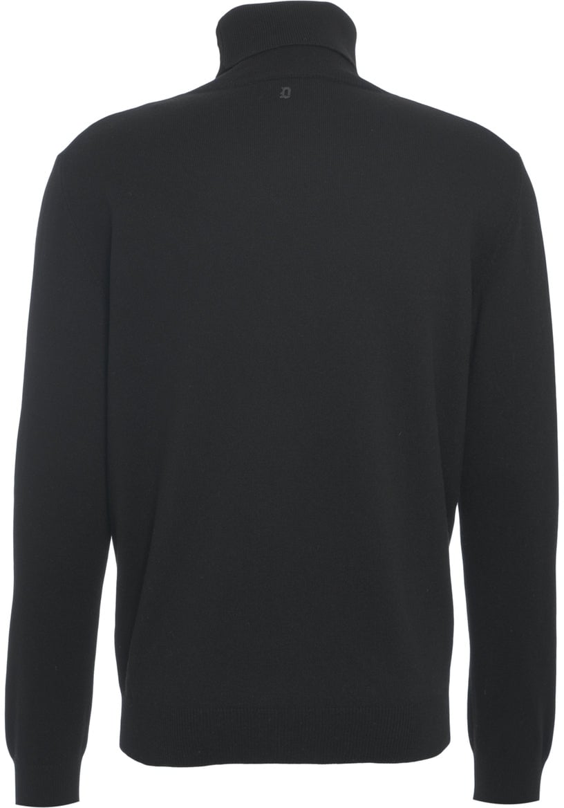 Dondup Wool blend turtleneck sweater Zwart