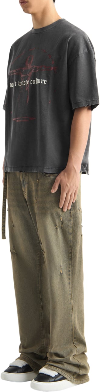 Don't Waste Culture Veyric T-shirt | Washed Black Donkergrijs