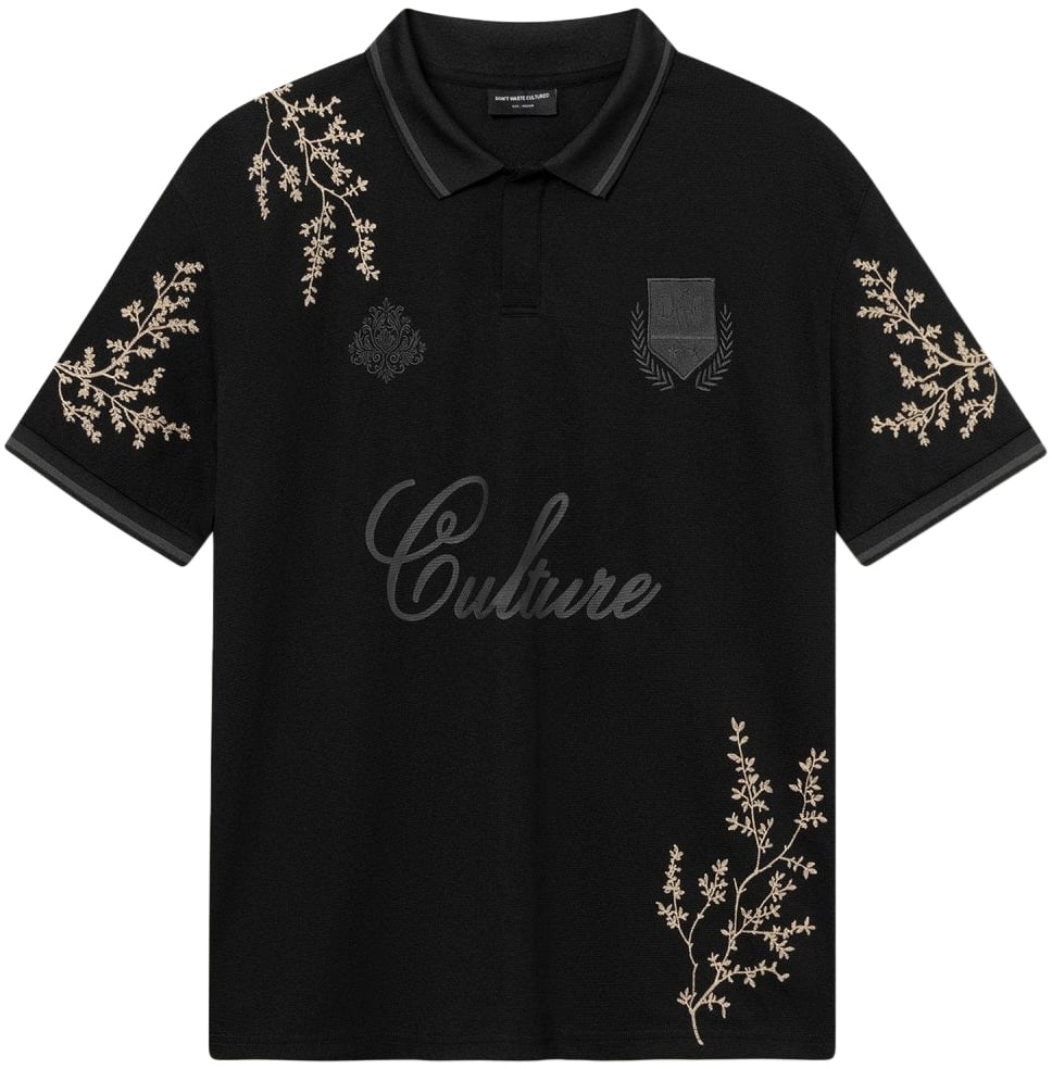 Don't Waste Culture Momohana Football T-shirt | Black Zwart