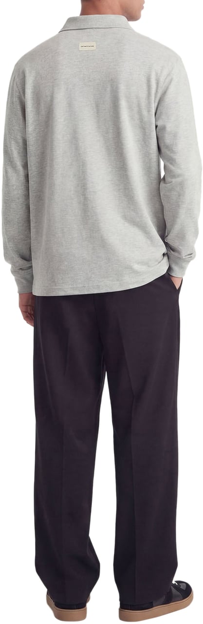 Don't Waste Culture Ruoma Polo Longsleeve | Melange Grey Grijs