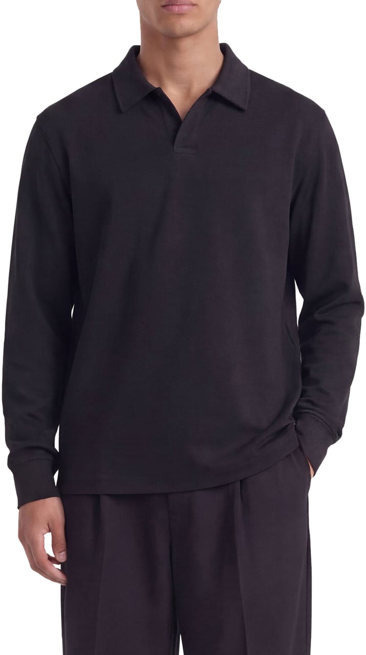 Don't Waste Culture Ruoma Polo Longsleeve | Black Zwart