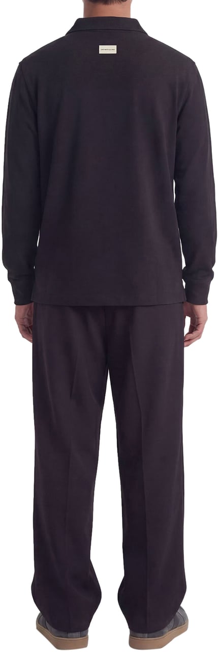 Don't Waste Culture Ruoma Polo Longsleeve | Black Zwart