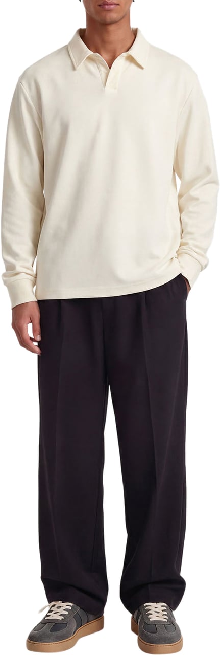 Don't Waste Culture Ruoma Polo Longsleeve | Off-White Wit