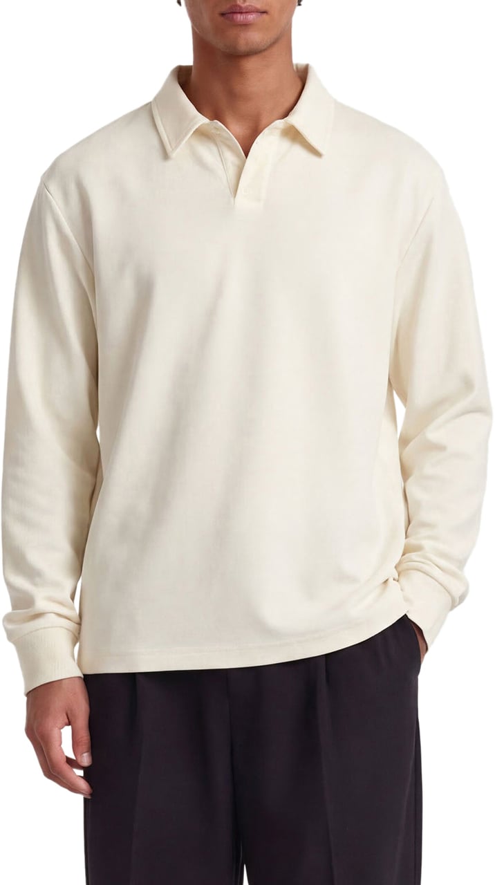 Don't Waste Culture Ruoma Polo Longsleeve | Off-White Wit