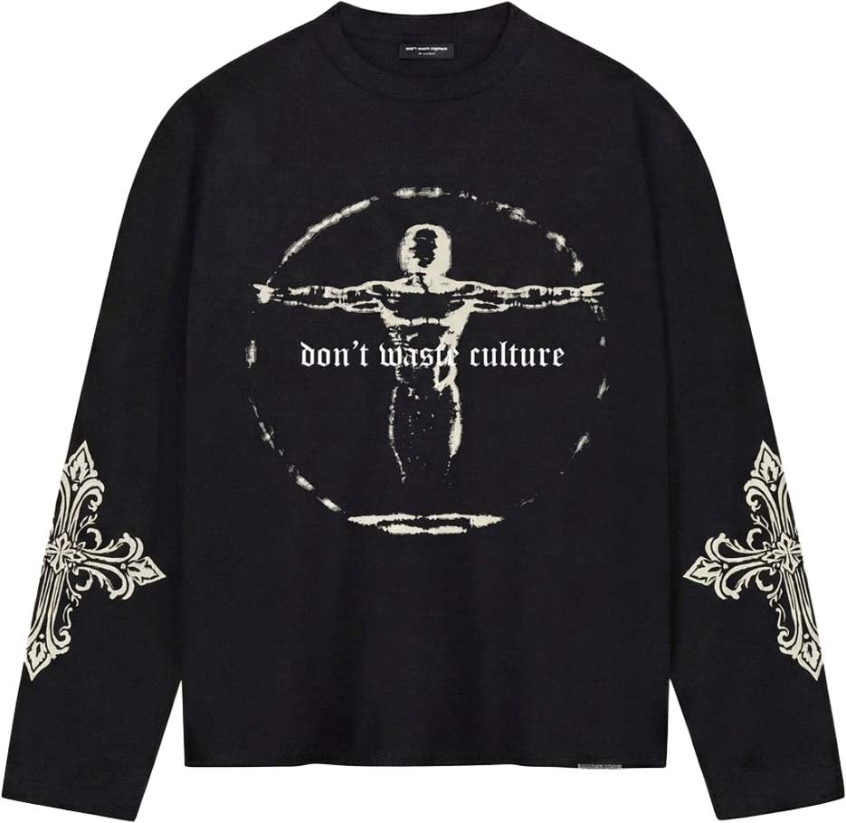 Don't Waste Culture Ator Longsleeve | Black Zwart