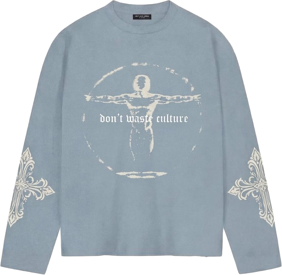 Don't Waste Culture Ator Longsleeve | Light Blue Lichtblauw