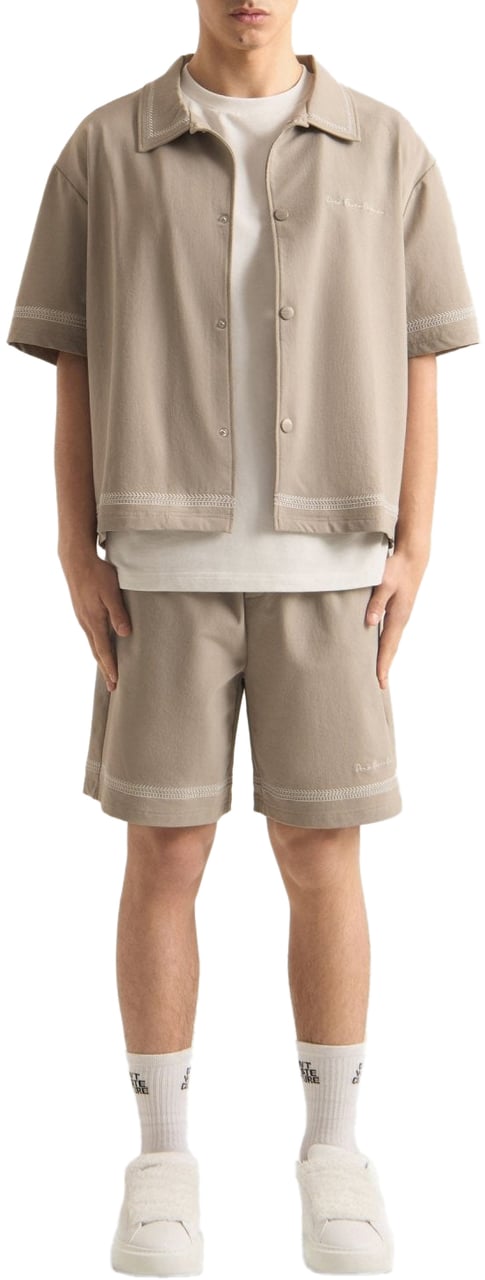 Don't Waste Culture Benoka Overshirt | Warm Grey Taupe