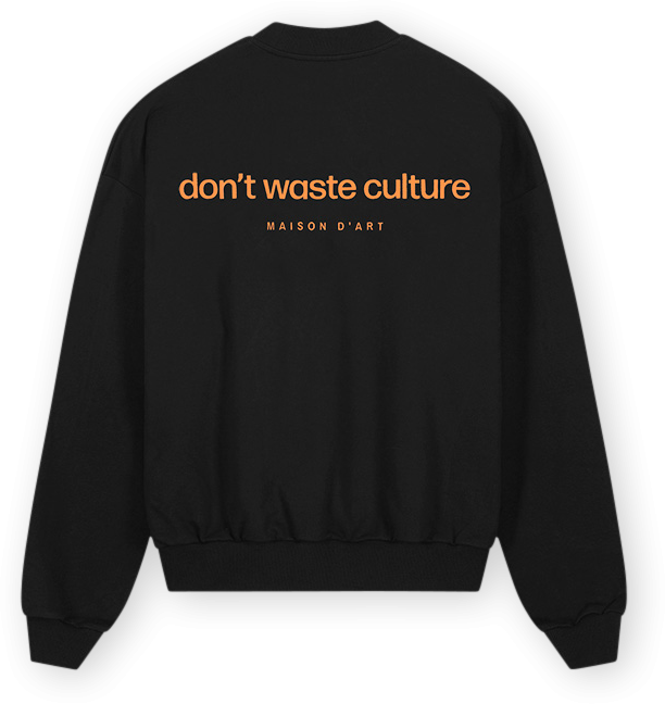 Don't Waste Culture Matt | Black/Orange Zwart