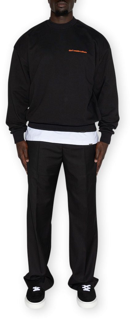 Don't Waste Culture Matt | Black/Orange Zwart