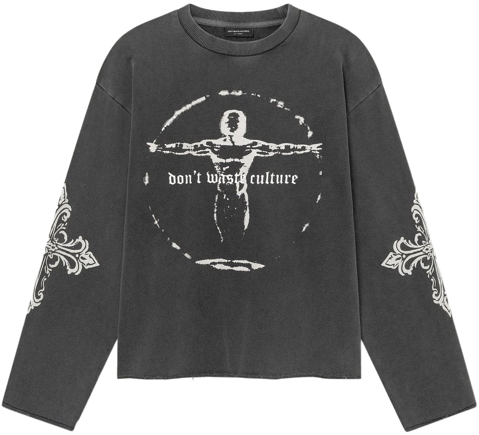 Don't Waste Culture Xavira Sweater | Washed Black Donkergrijs