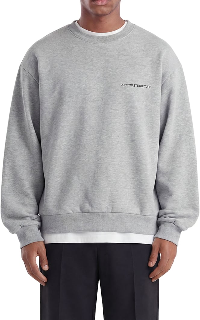 Don't Waste Culture Tripo Sweater | Melange Grey Grijs