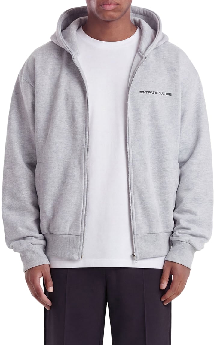 Don't Waste Culture Yao Zip Hoodie | Melange Grey Grijs