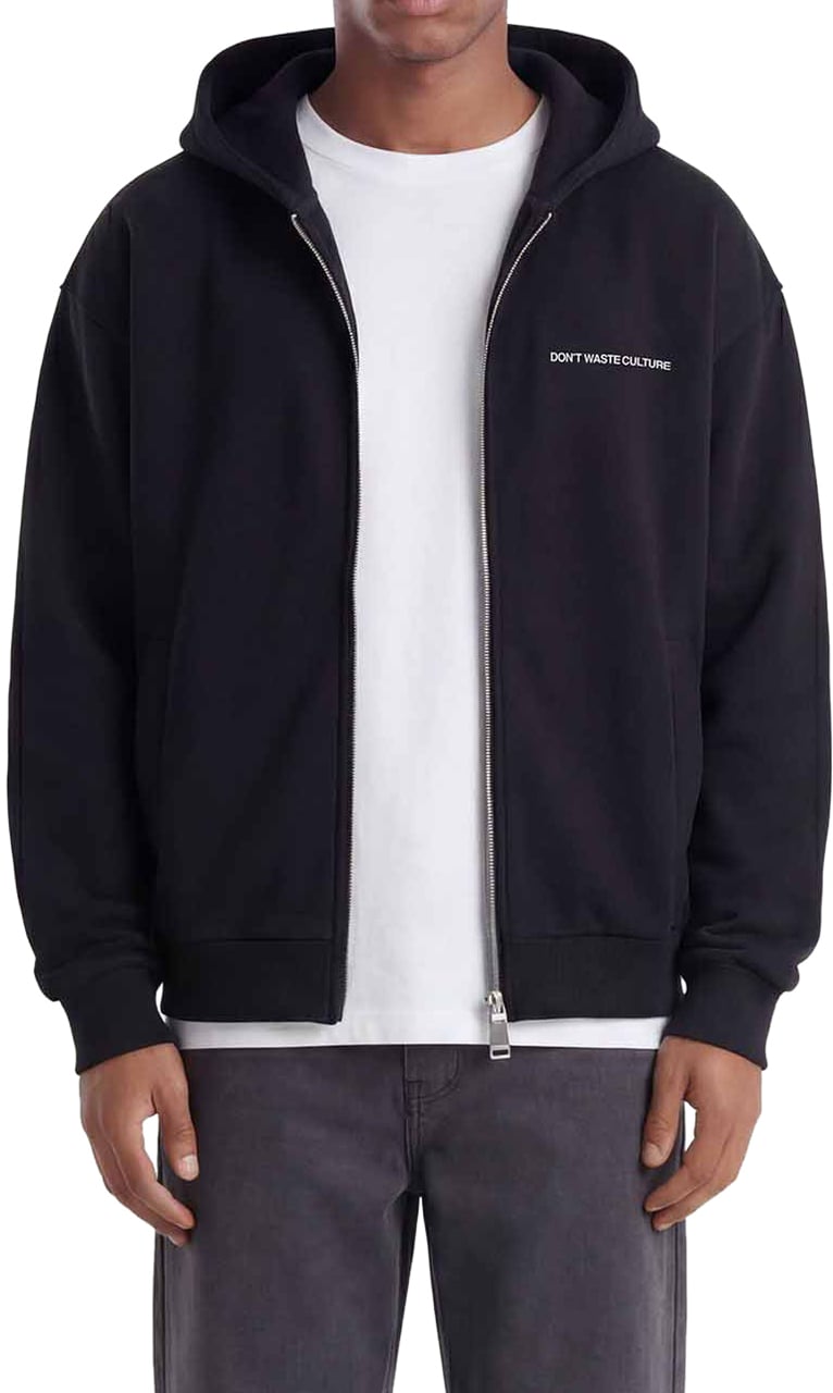 Don't Waste Culture Yao Zipper Hoodie | Black Zwart