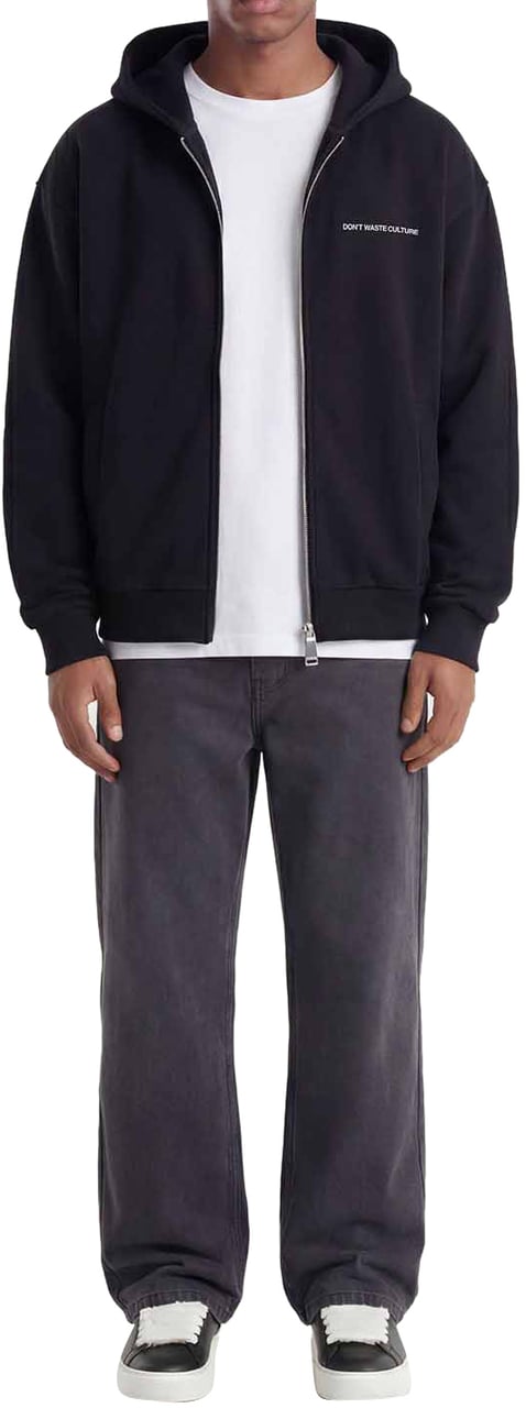Don't Waste Culture Yao Zipper Hoodie | Black Zwart