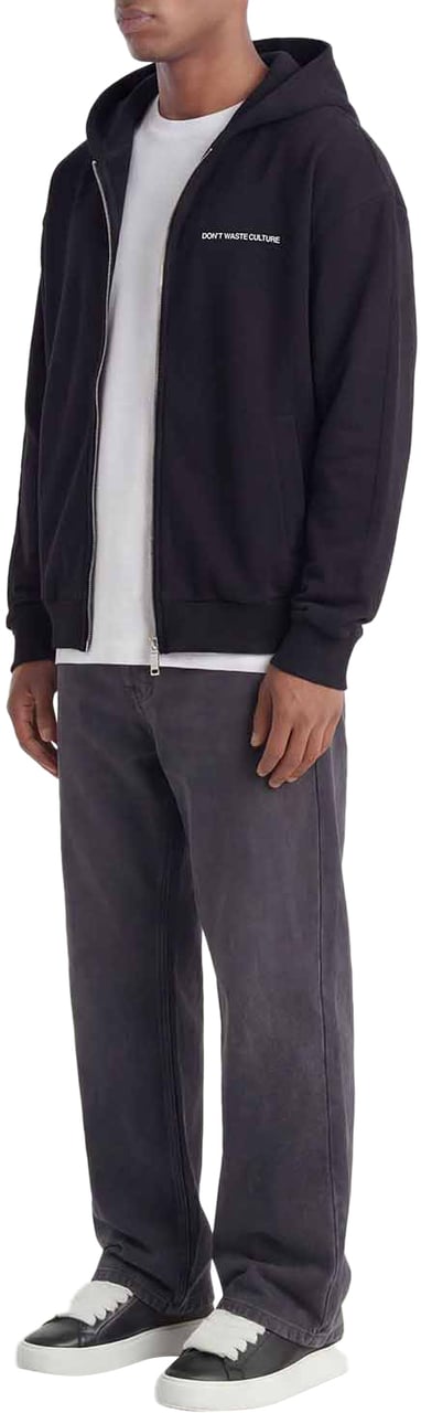 Don't Waste Culture Yao Zipper Hoodie | Black Zwart