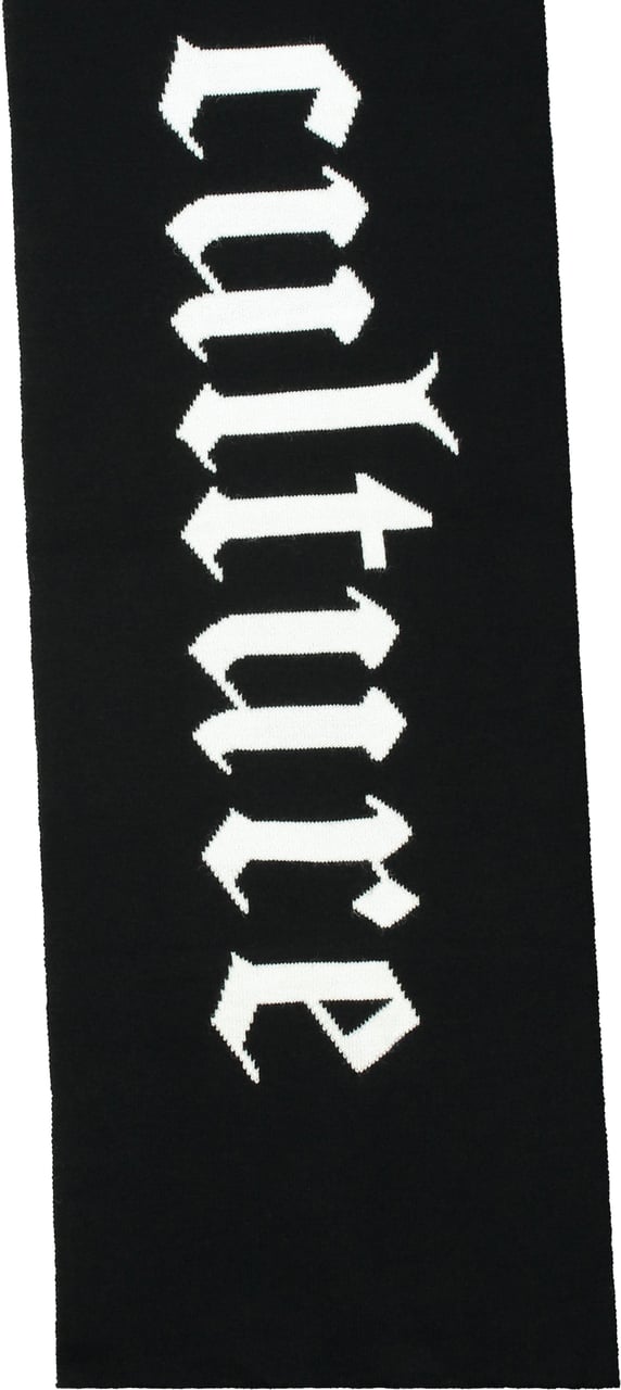 Don't Waste Culture Jacquard scarf | Black Zwart