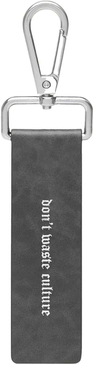 Don't Waste Culture Leather keychain | Grey Grijs