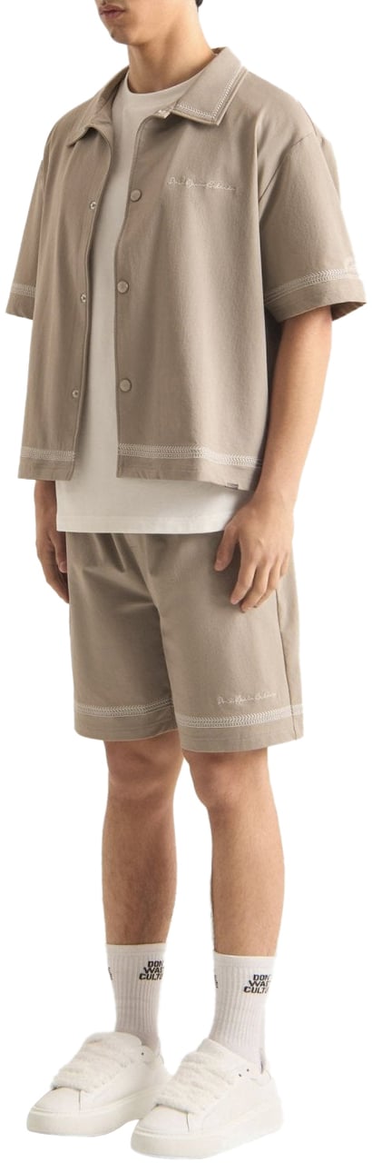 Don't Waste Culture Enkira Shorts | Warm Grey Taupe