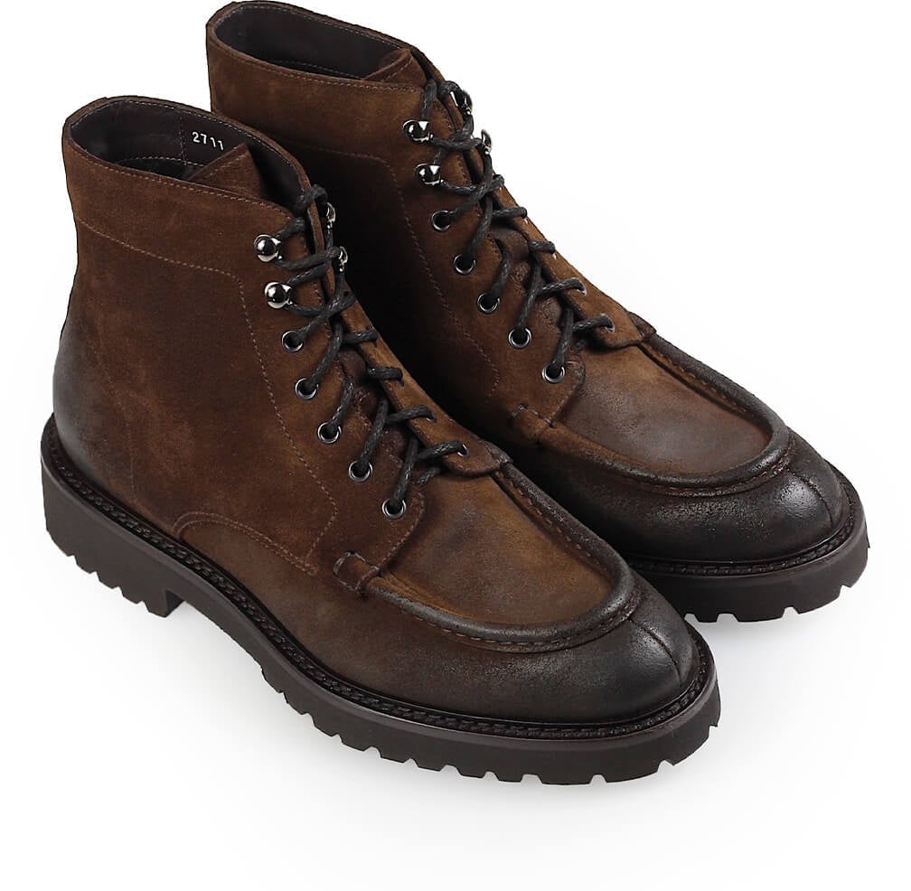 Doucal's DOUCAL'S DARK SUÈDE COMBAT BOOT Bruin