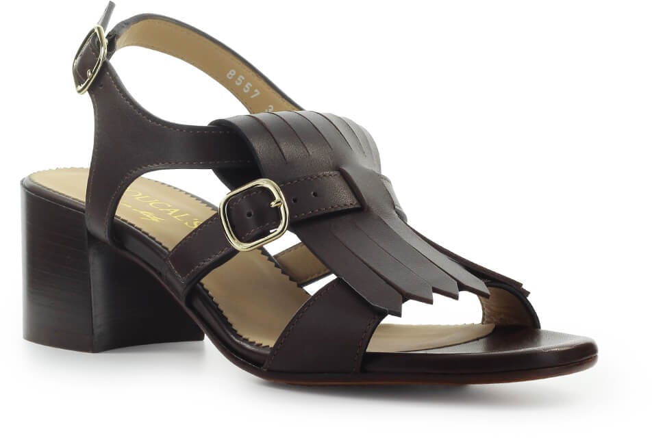 Doucal's DOUCAL'S DARK HEELED SANDAL Bruin