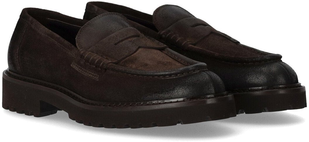 Doucal's DOUCAL'S COMMANDER DARK LOAFER Bruin