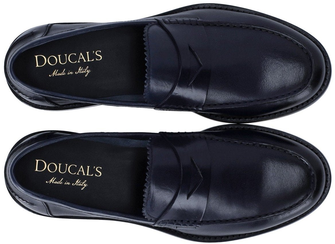 Doucal's DOUCAL'S PENNY DARK LOAFER Blauw