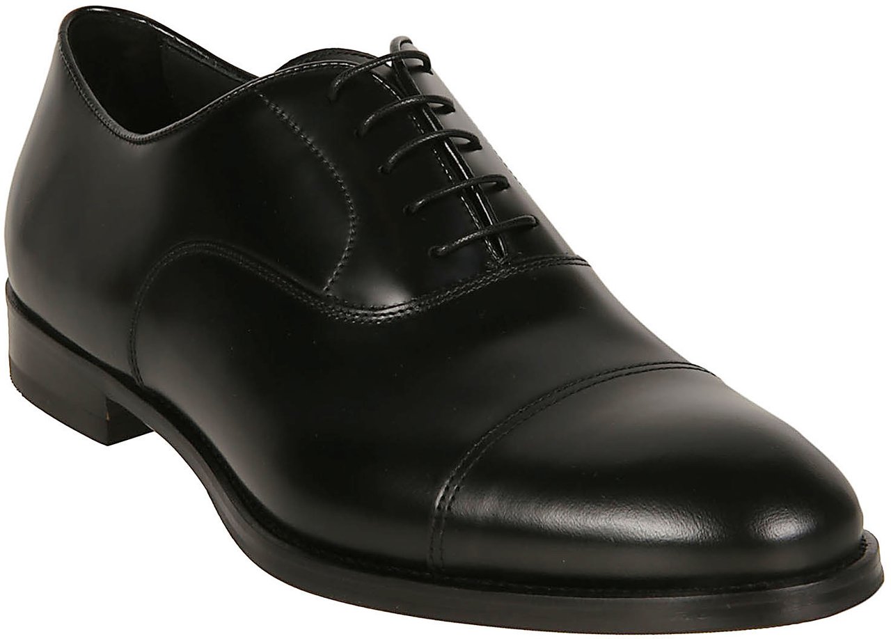 Doucal's Cap Toe Oxfords Black Zwart