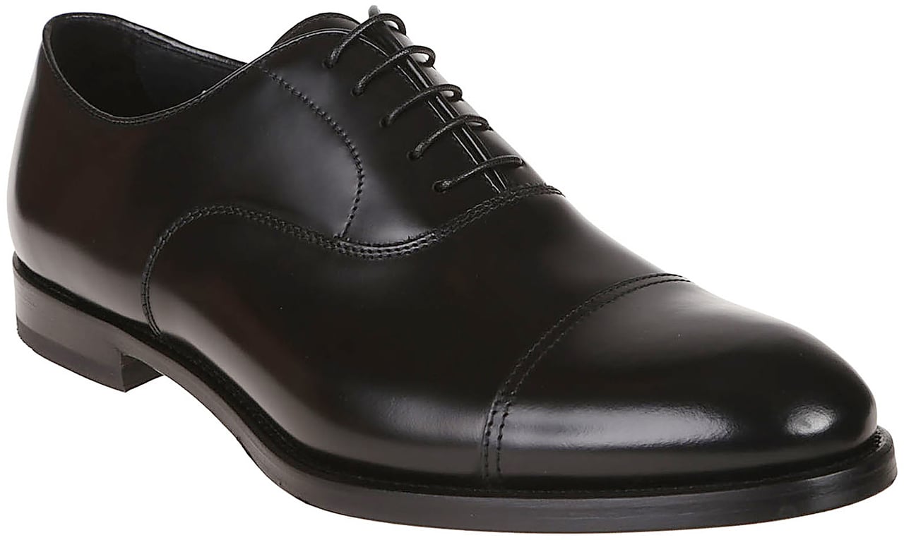 Doucal's Cap Toe Oxfords Black Zwart