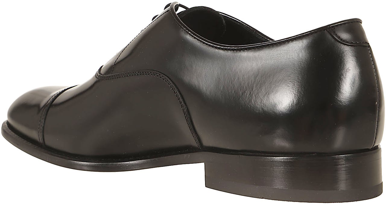 Doucal's DOUCAL`S OXFORD CAP TOE (CU) SPAZZOLATO NERO+F.DO NERO Zwart