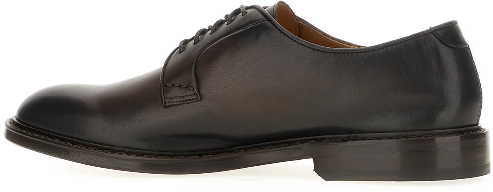 Doucal's Doucal's Dark brown leather lace-up shoes Bruin