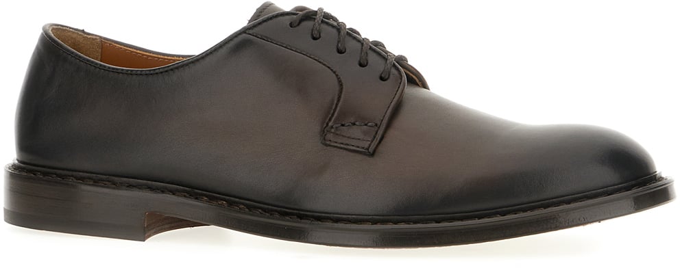 Doucal's Doucal's Dark brown leather lace-up shoes Bruin
