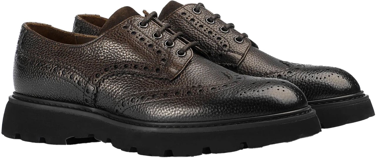 Doucal's Flat Shoes Ebanofdo Nero Zwart