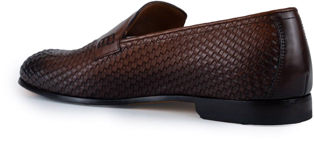 Doucal's Flat Shoes Braidy Cuoiofdo Tmoro Divers