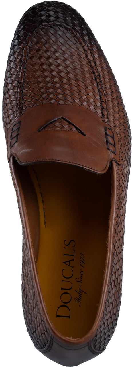 Doucal's Flat Shoes Braidy Cuoiofdo Tmoro Divers