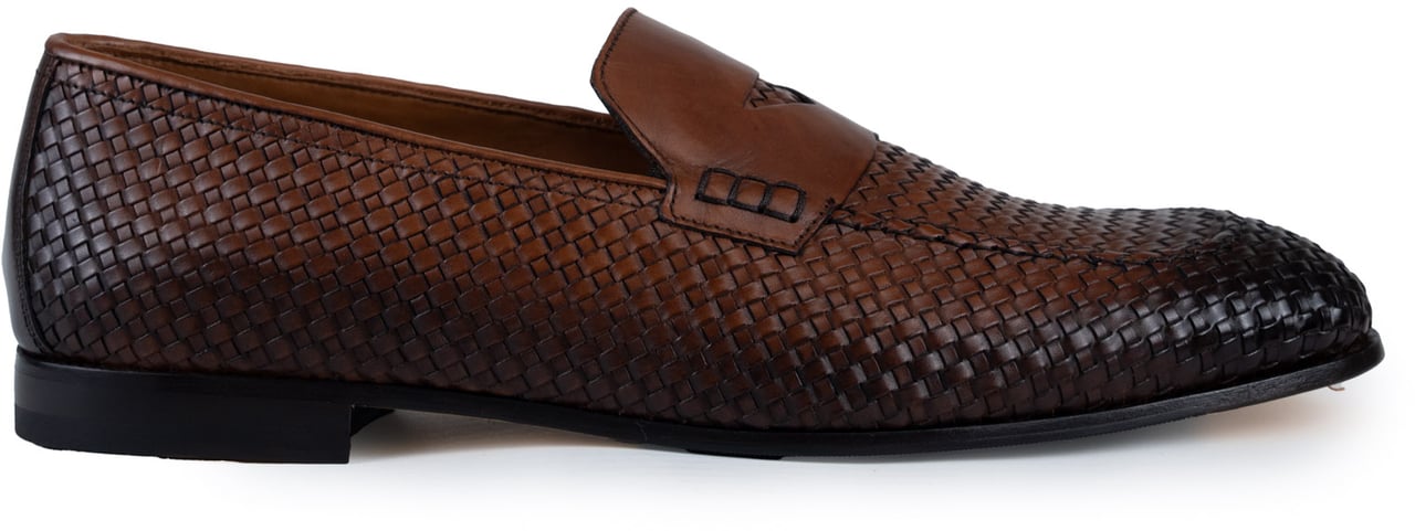 Doucal's Flat Shoes Braidy Cuoiofdo Tmoro Divers