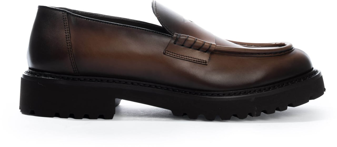 Doucal's Flat Shoes Dark Brown Bruin