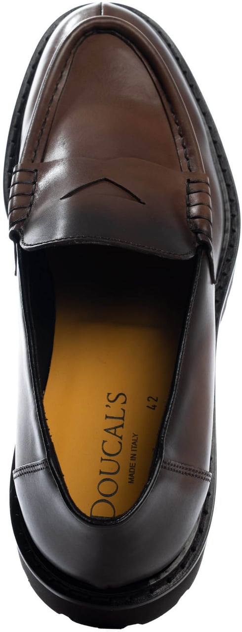 Doucal's Flat Shoes Dark Brown Bruin