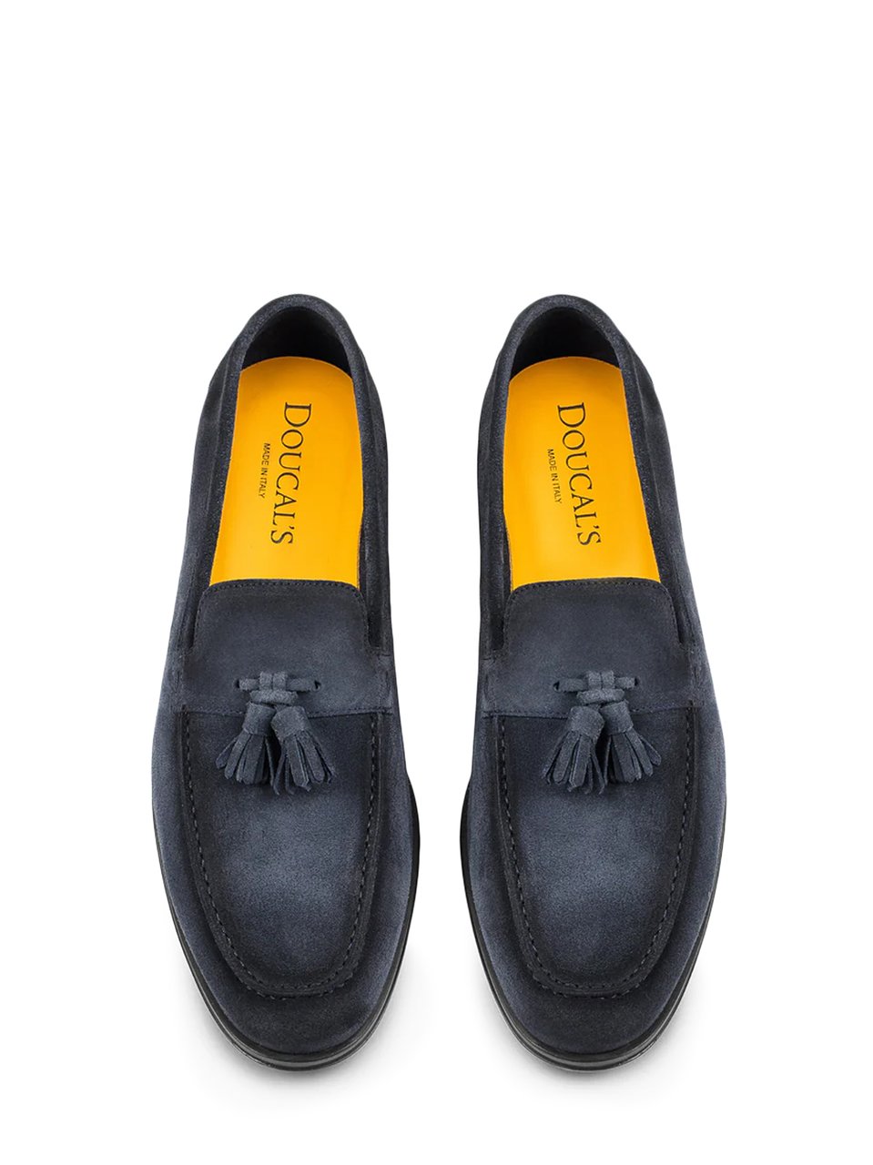 Doucal's Tassel Moccasin Silhouette in Soft Calf Leather Zwart