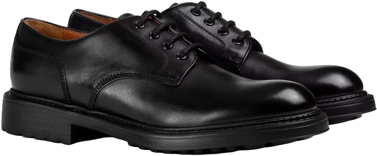 Doucal's Flat Shoes Triumph Nero+F.Do Nero Zwart