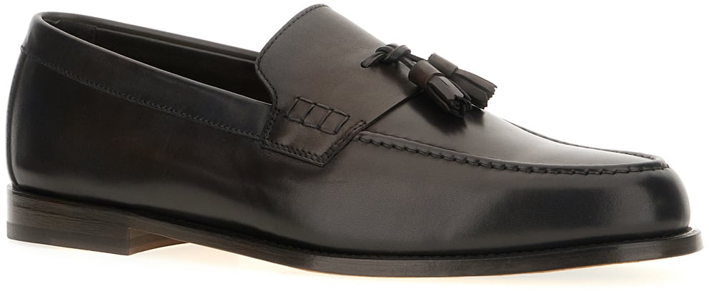 Doucal's Doucal's Dark brown leather loafers Bruin