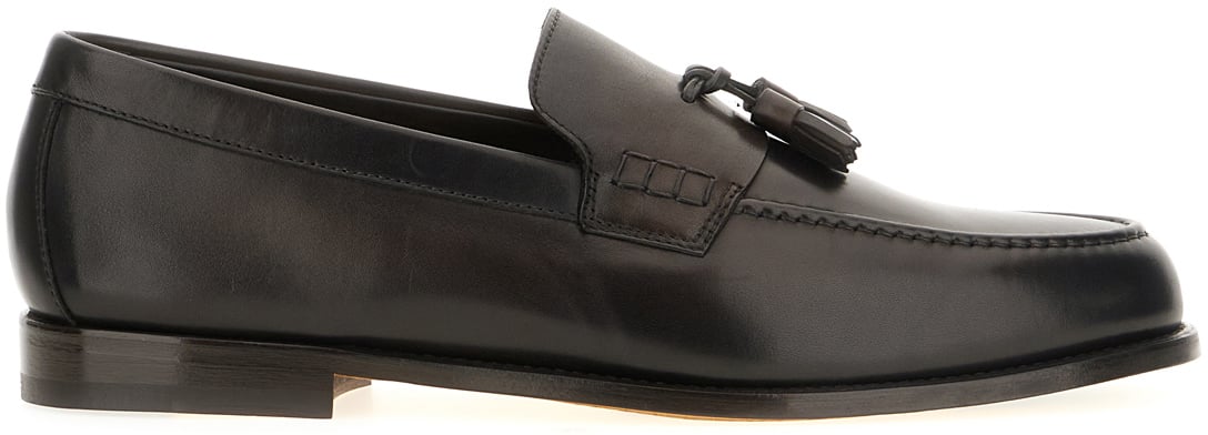 Doucal's Doucal's Dark brown leather loafers Bruin