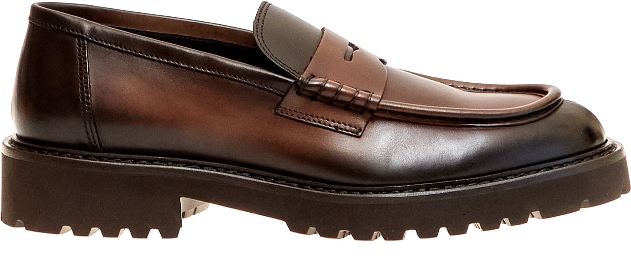 Doucal's Mocassino Pelle Marrone Sfumato Bruin